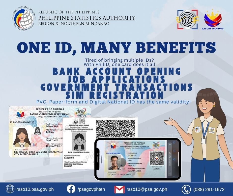 One ID, Many Benefits –... - PSA Region X Northern Mindanao | Facebook