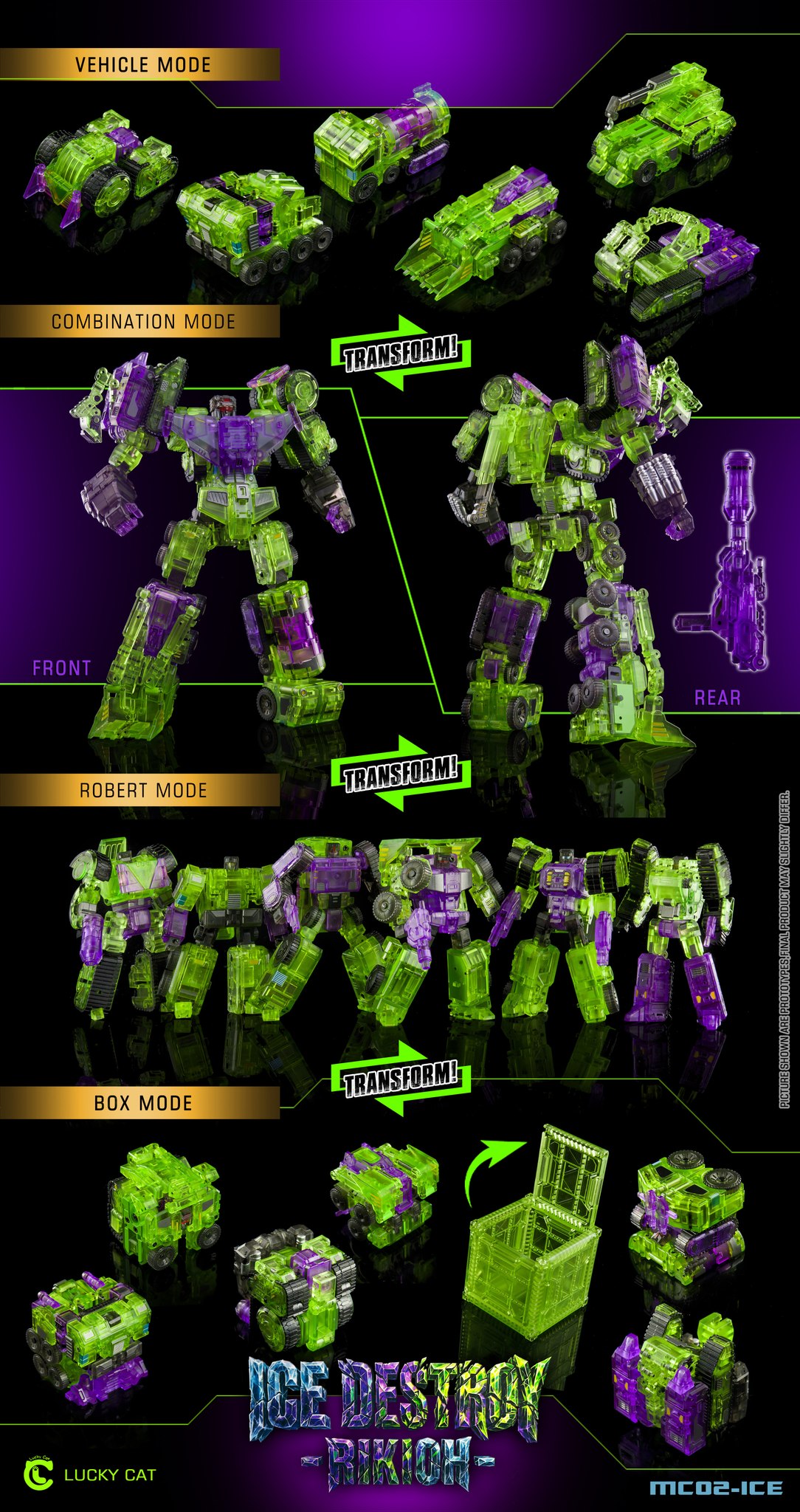 LuckyCat / 招财猫玩具 Micro Cosmos MC-02ICE Riki-Oh Limited Edition