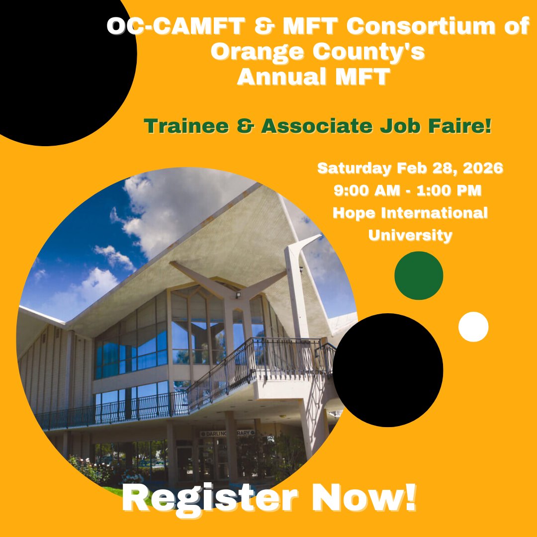 OC CAMFT - 🌟 Registration Now Open! 🌟 Join us for the... | Facebook