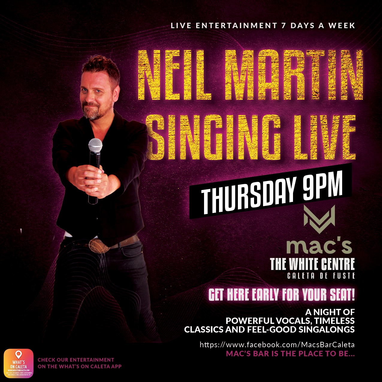 🎤 THURSDAY NIGHT LIVE – NEIL... - Mac's Bar and Restaurant | Facebook