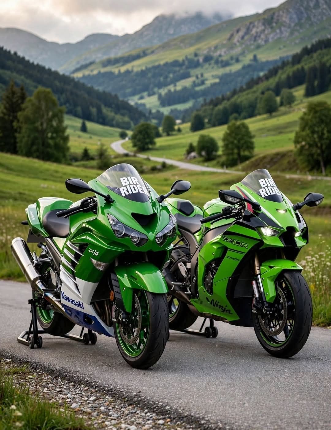 Now Green vs Green Kawasaki Ninja ZX14R vs Kawasaki Ninja ZX10R