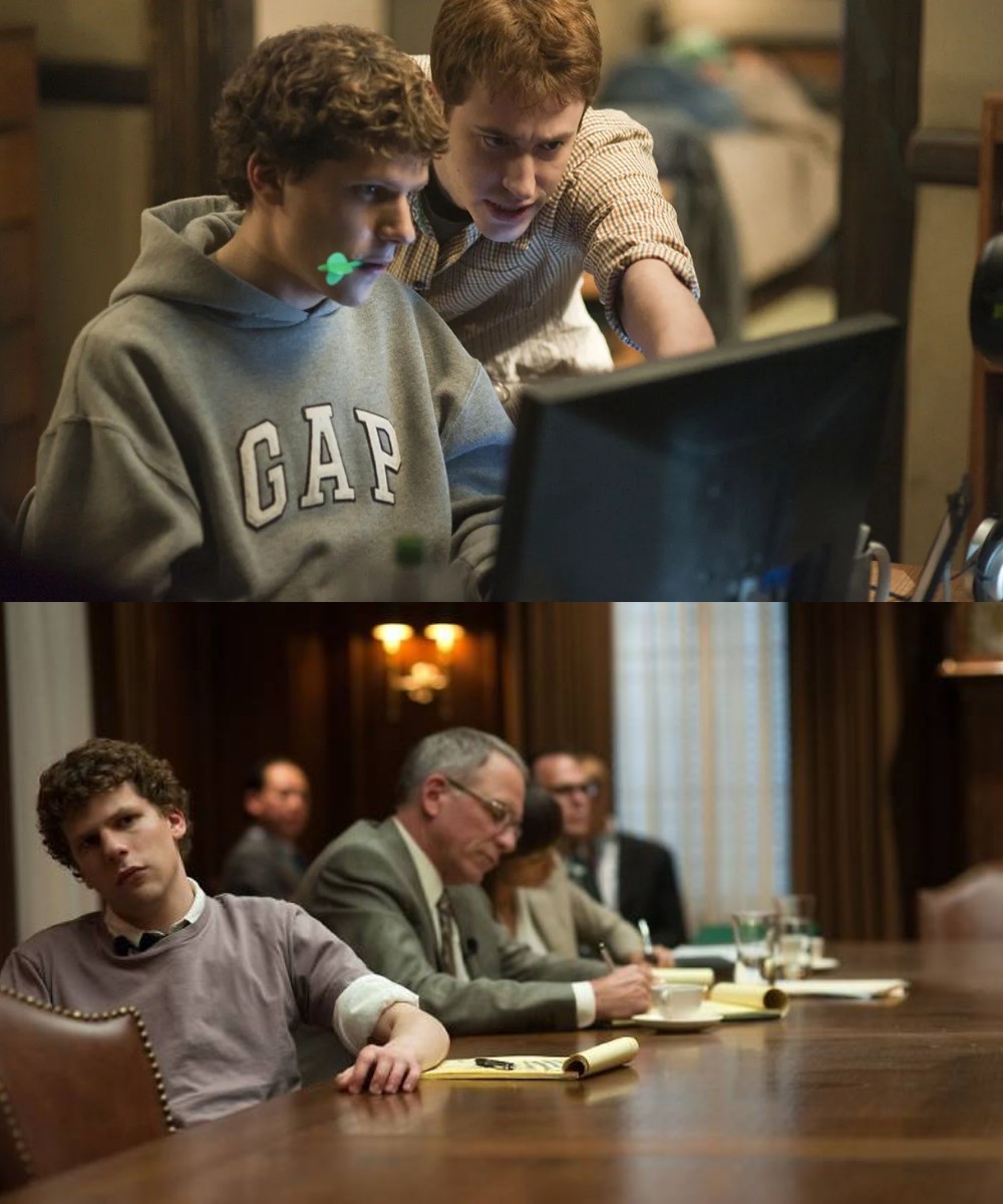 Behind - 🎬The Social Network (2010), directed by David Fincher and ...