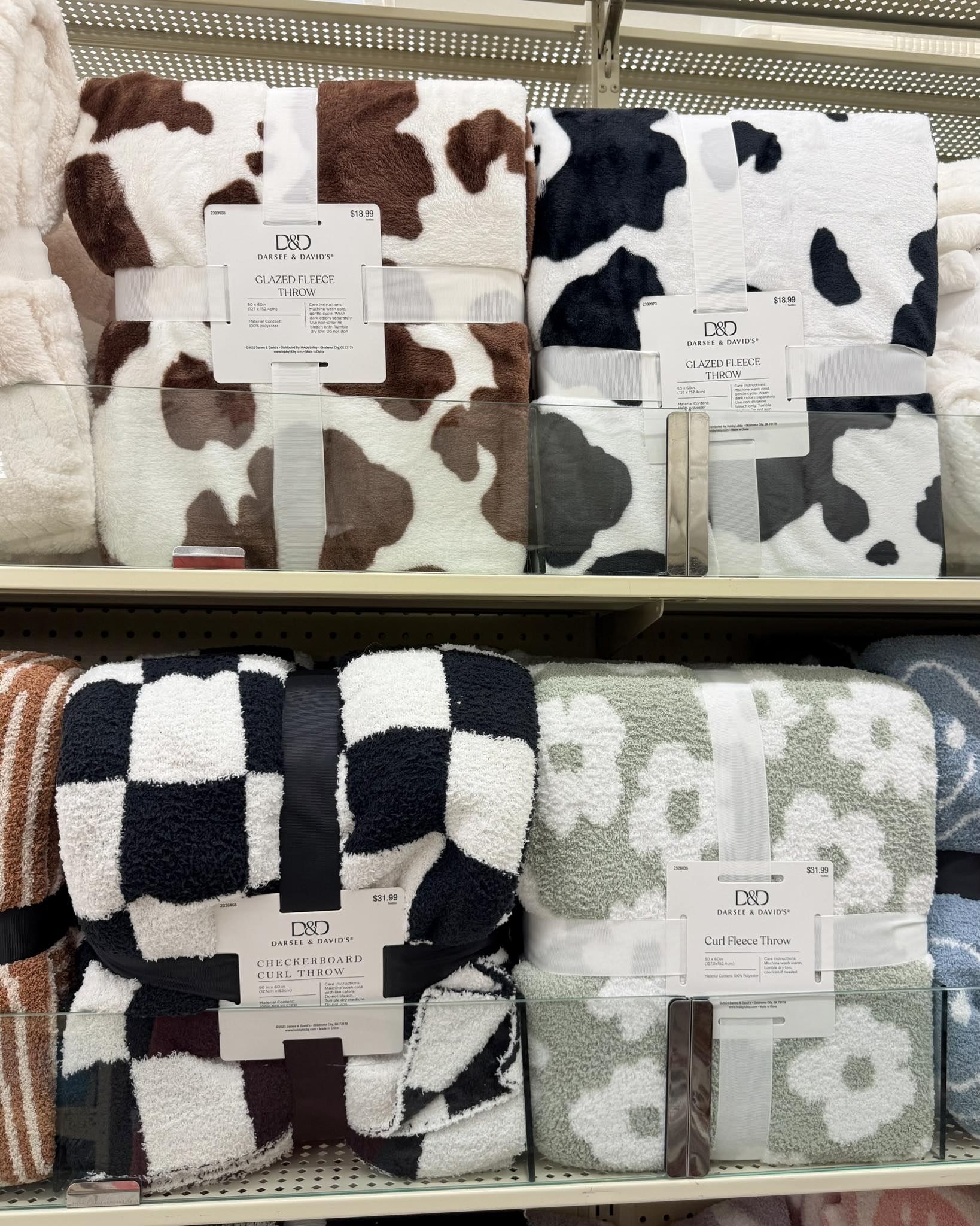 throw blankets at hobby lobby! 🐮🖤✨✨