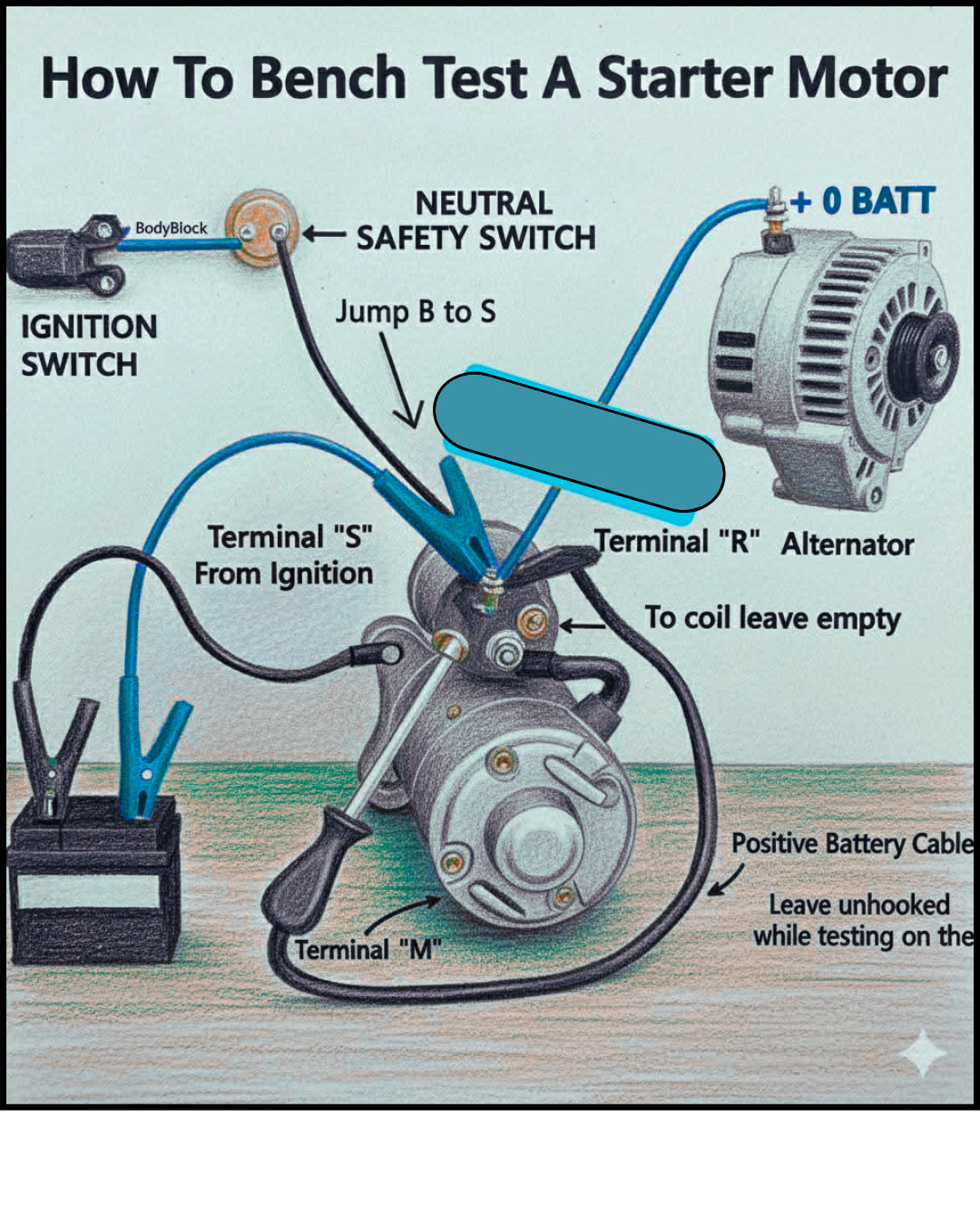 Auto - Bench testing a starter motor is a key step before installation ...