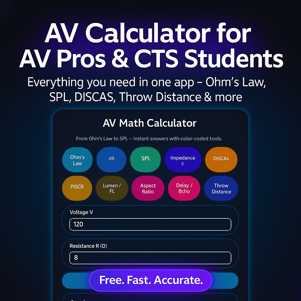 🚀 AV Math Calculator – For AV Pros &... - Creative Solutions | Facebook