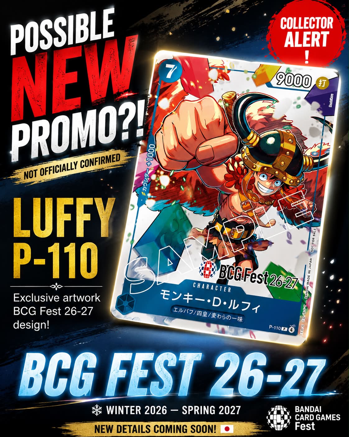 Will a new Luffy promo card be available at Bandai Card Games Fest