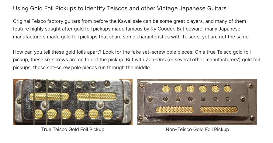 Is this 60s gold foil pickup authentic or a reproduction?