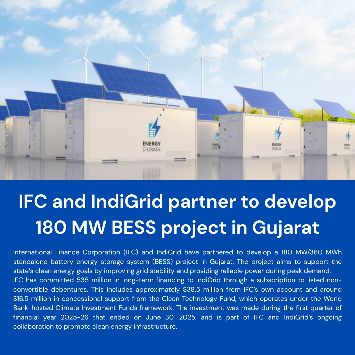 Insta Utility - IFC and IndiGrid partner to develop 180 MW... | Facebook