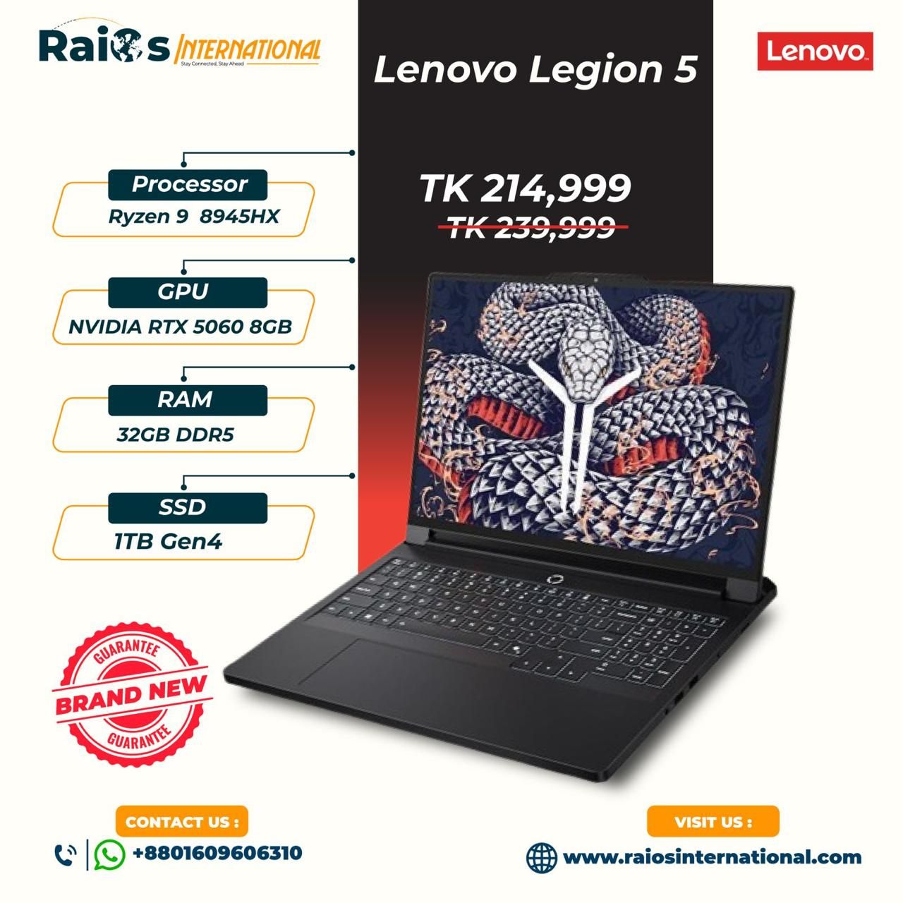LENOVO LEGION R7000 2021 AMD RYZEN 7 4800H 16 CPUs 16 GB RAM 512GB
