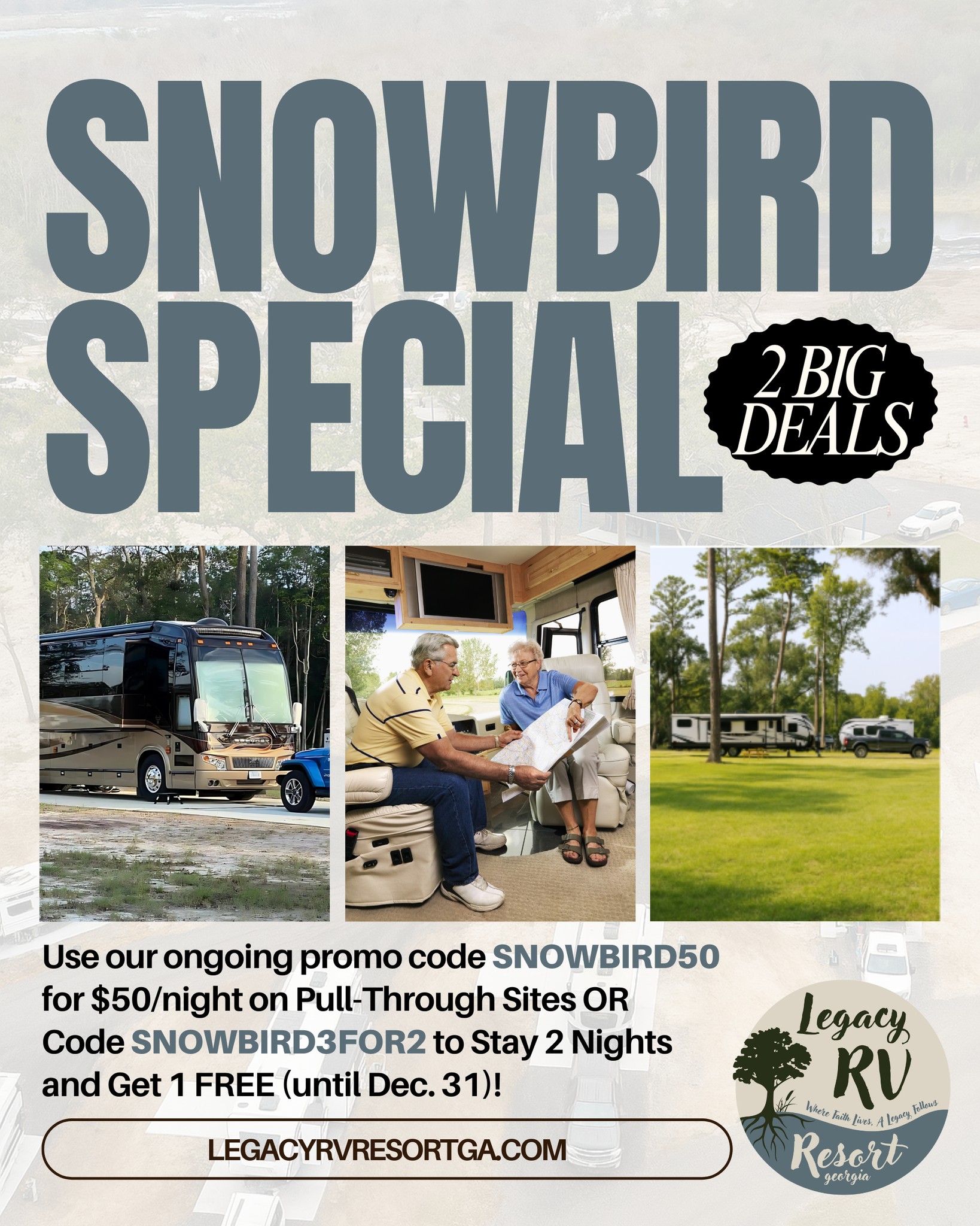 Legacy - 🚐☀️ SNOWBIRD TRAVELERS – Don’t forget! Legacy RV Resort in ...