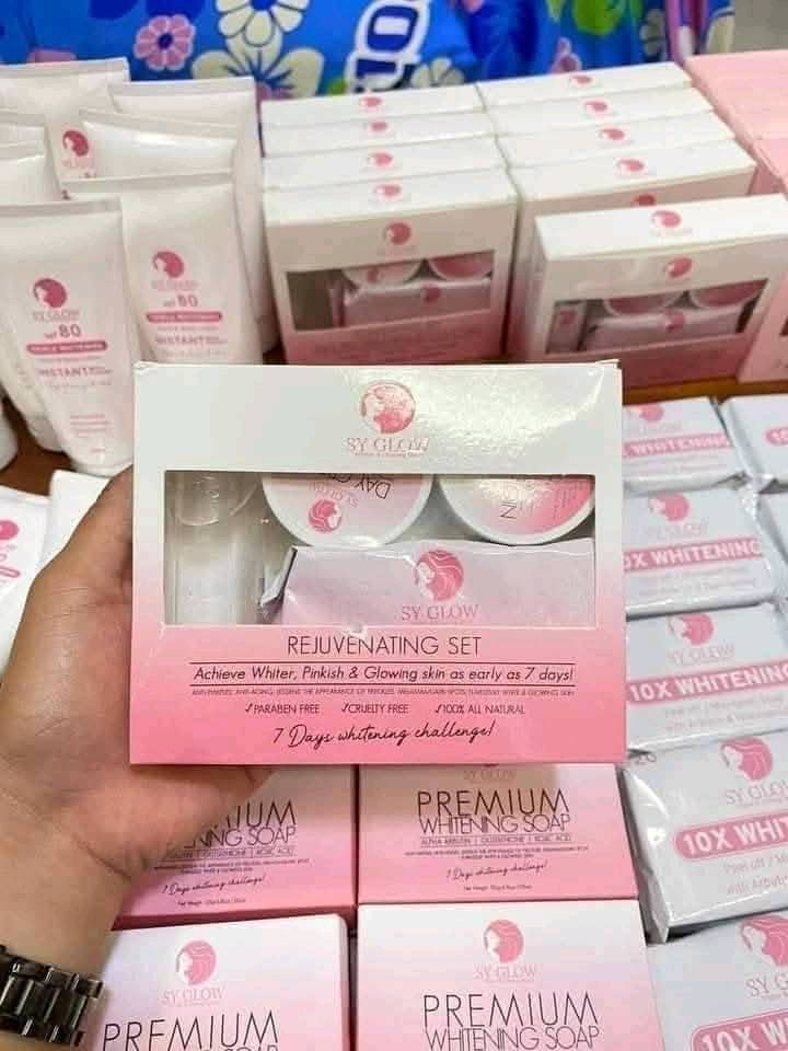 SY GLOW skincare set for whiter and glowing skin
