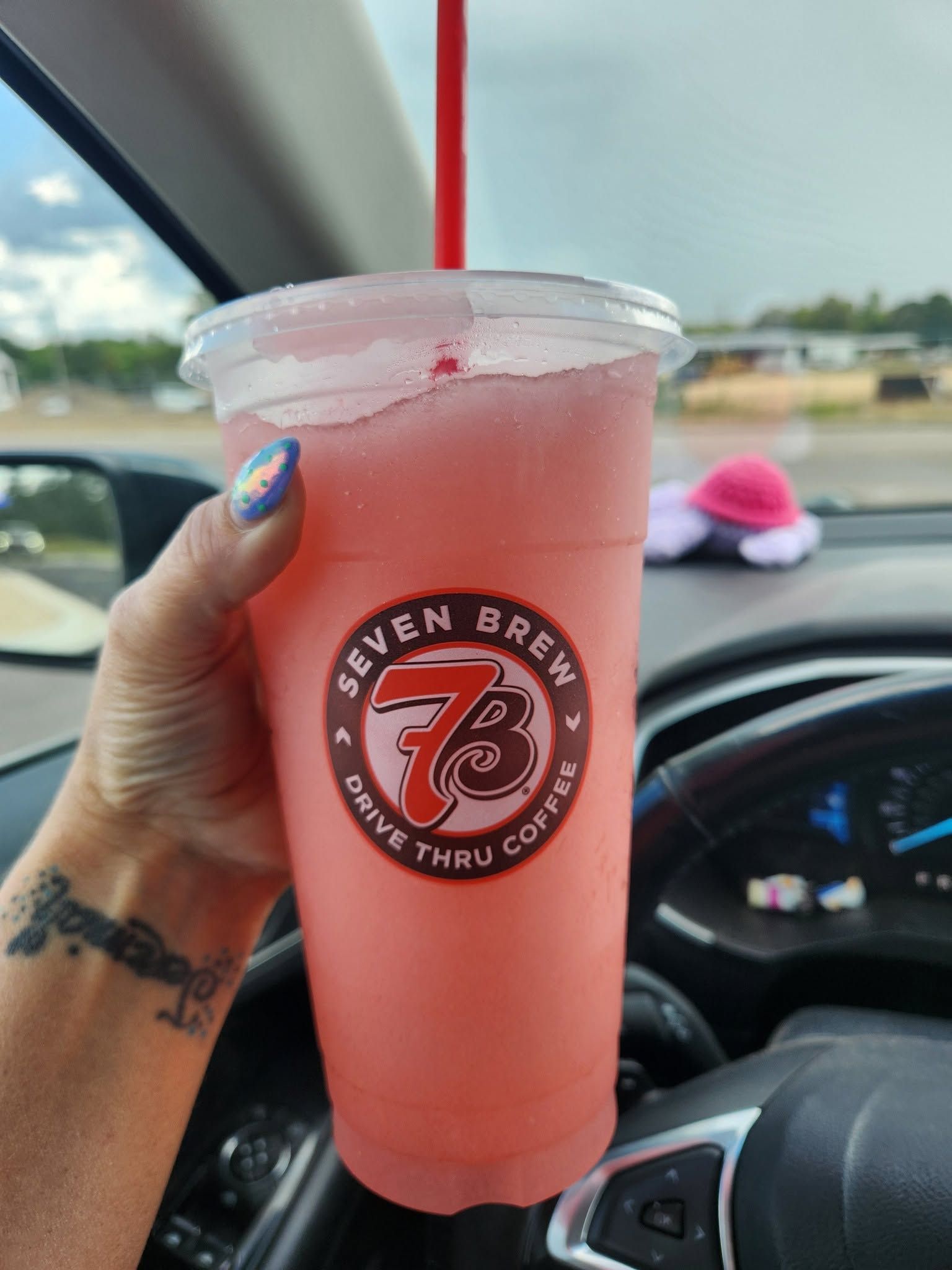 7 Brew Coffee's Raspberry Energy Chiller drink review