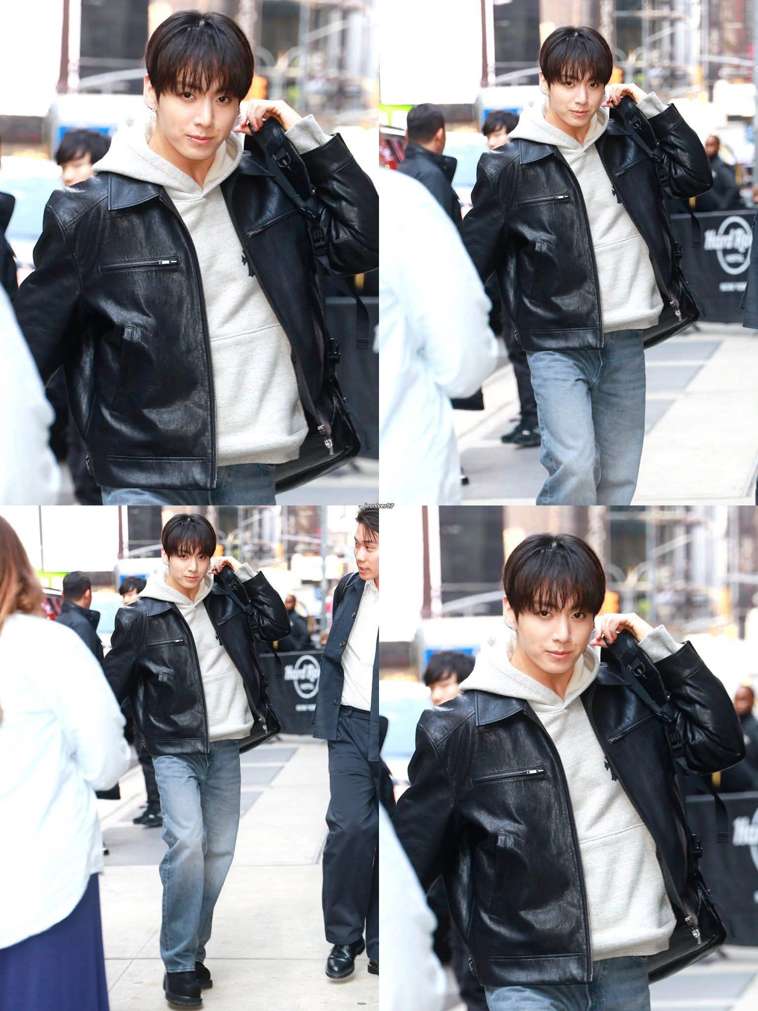 Jungkook out in New York. 😍 고 小味 ដ្លៃ