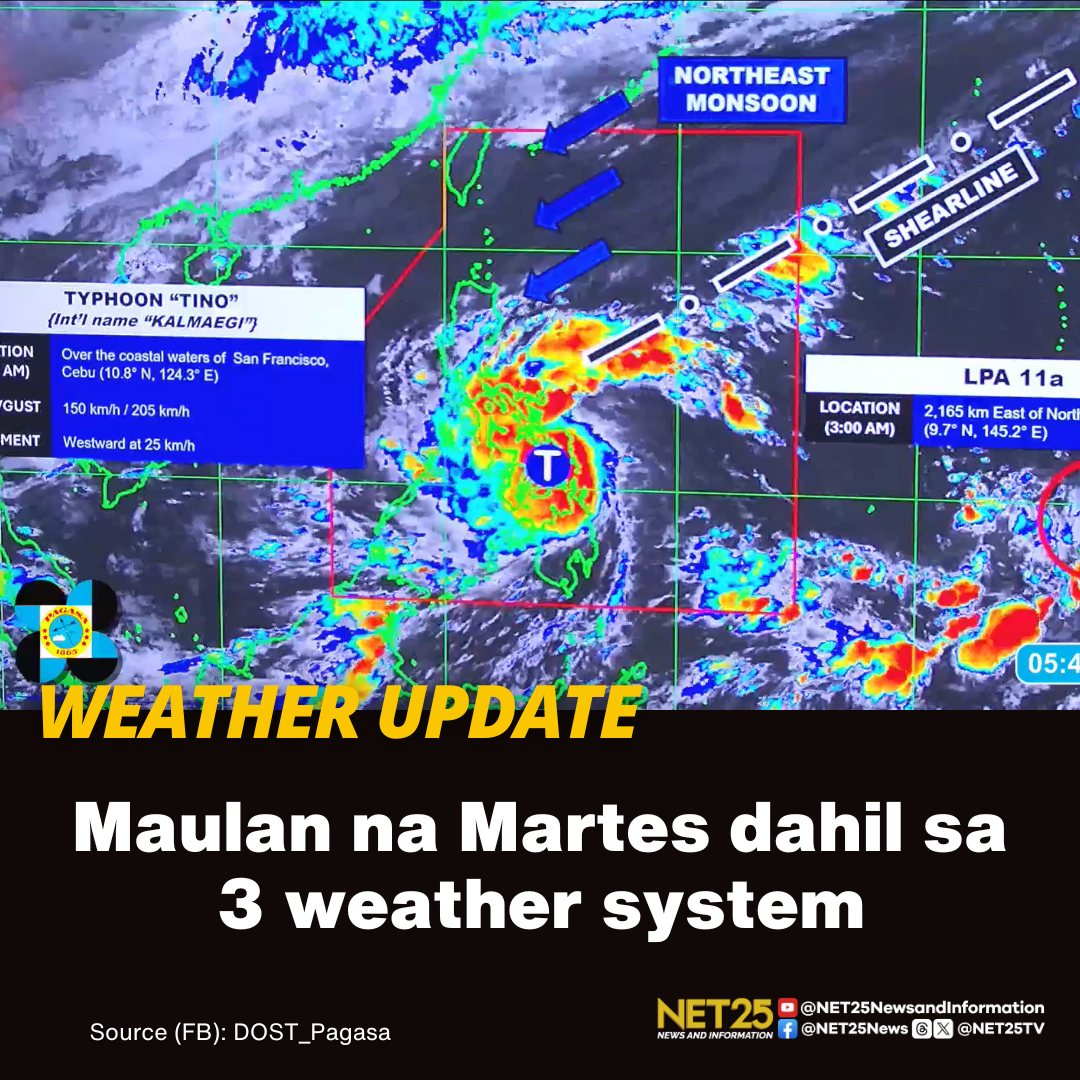 NET25 - Maulan na panahon ang asahan ngayong Martes, Nobyembre 4, sa ...