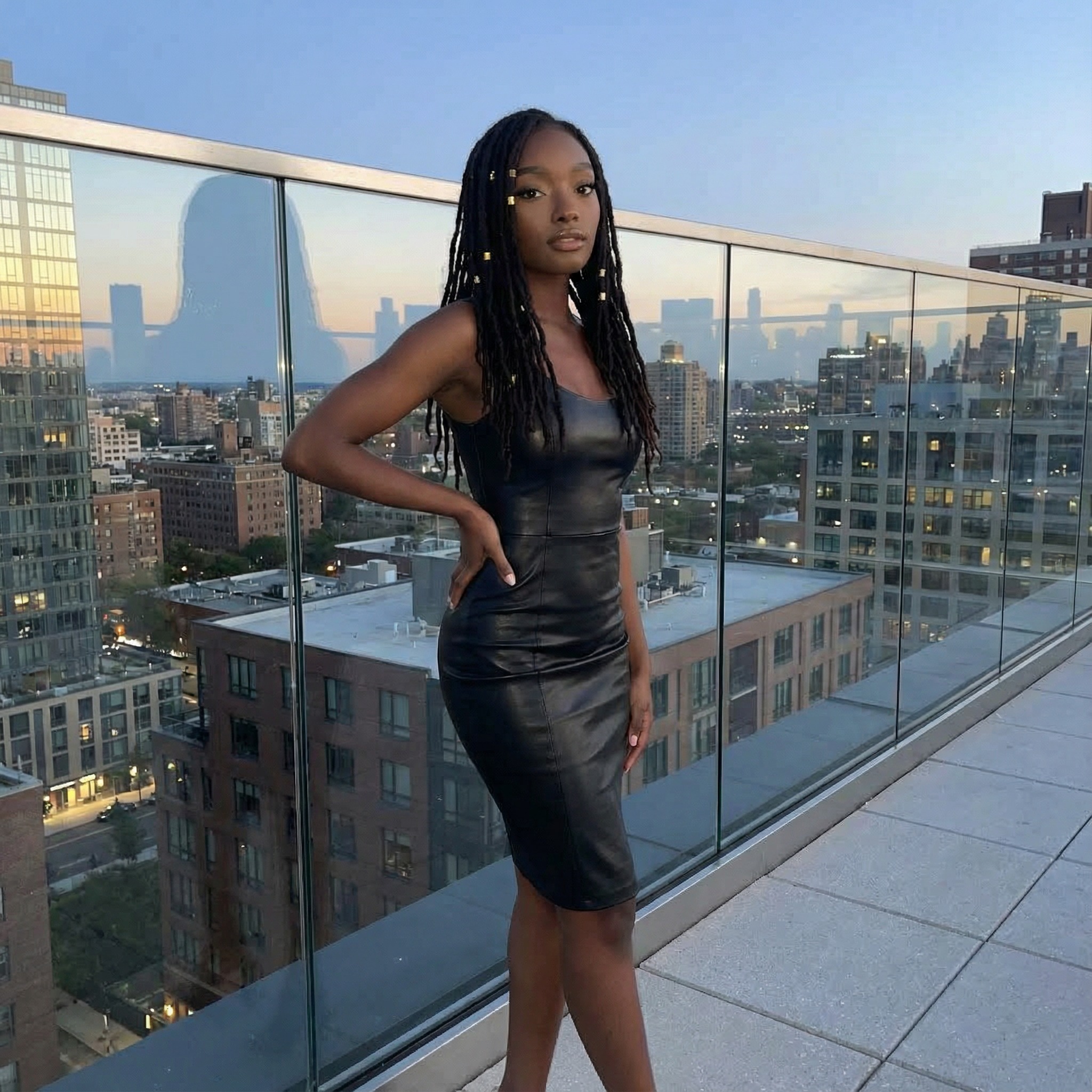 truckerrdoll - Rooftop views and a sleek leather look. Watching the ...