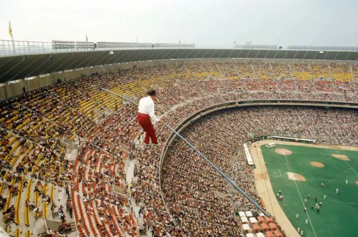 Where were you when Karl Wallenda walked across Veterans Stadium?