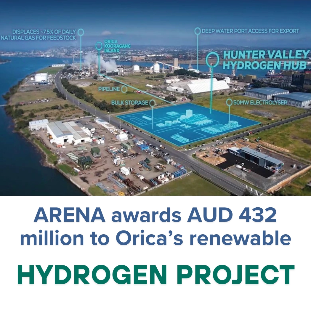 Insta - ARENA awards AUD 432 million to Orica’s renewable hydrogen ...