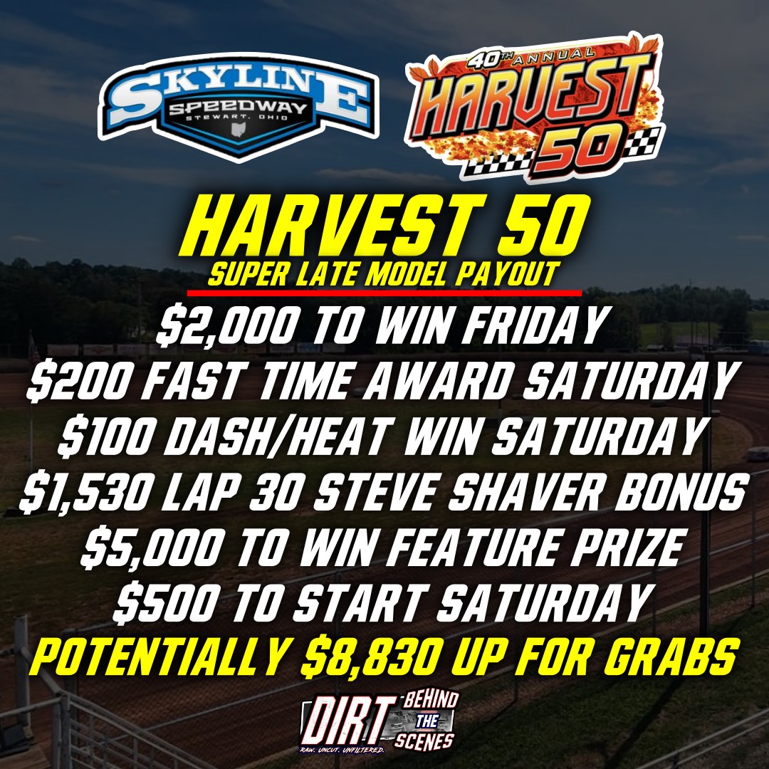 Dirt - 🎉 The 40th Annual Harvest 50 at Skyline is BIGGER than EVER! 🎉 ...