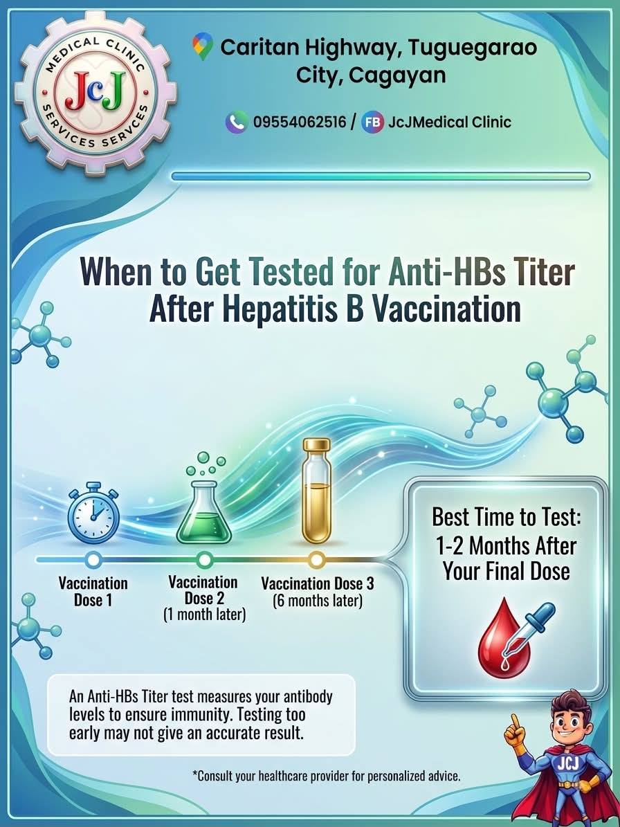 Looking for Affordable Medical Services? Visit JCJ Medical Services 👨‍⚕️ Services Offered: ▪️Flu Vaccine ▪️Hepatitis B vaccine ▪️Medical Consultation ▪️Medical Certificate ▪️ Annual Physical Exam/ APE ▪️ Fit to Work / CLIMB