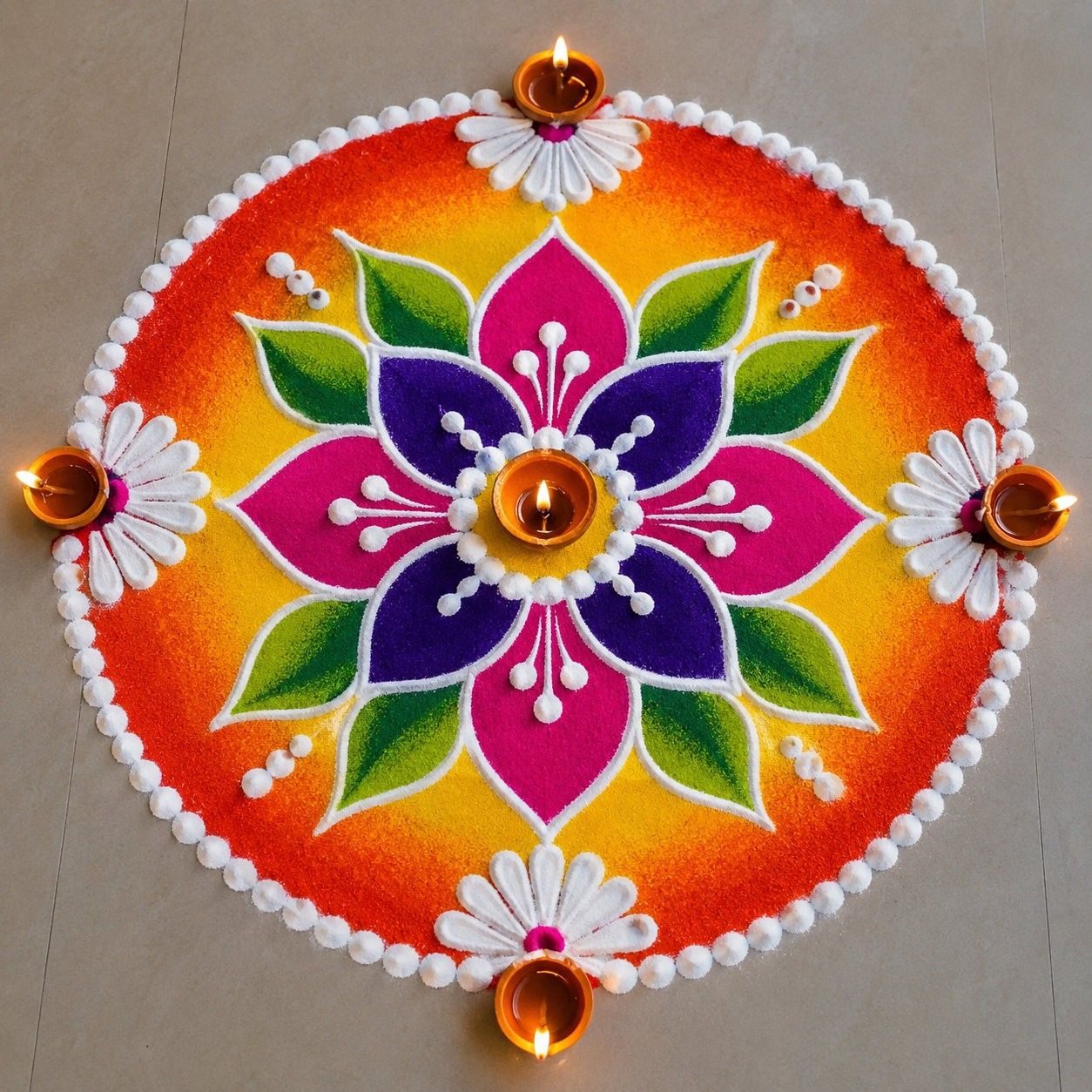 Easy lady rangoli design for... - new rangoli designs | Facebook