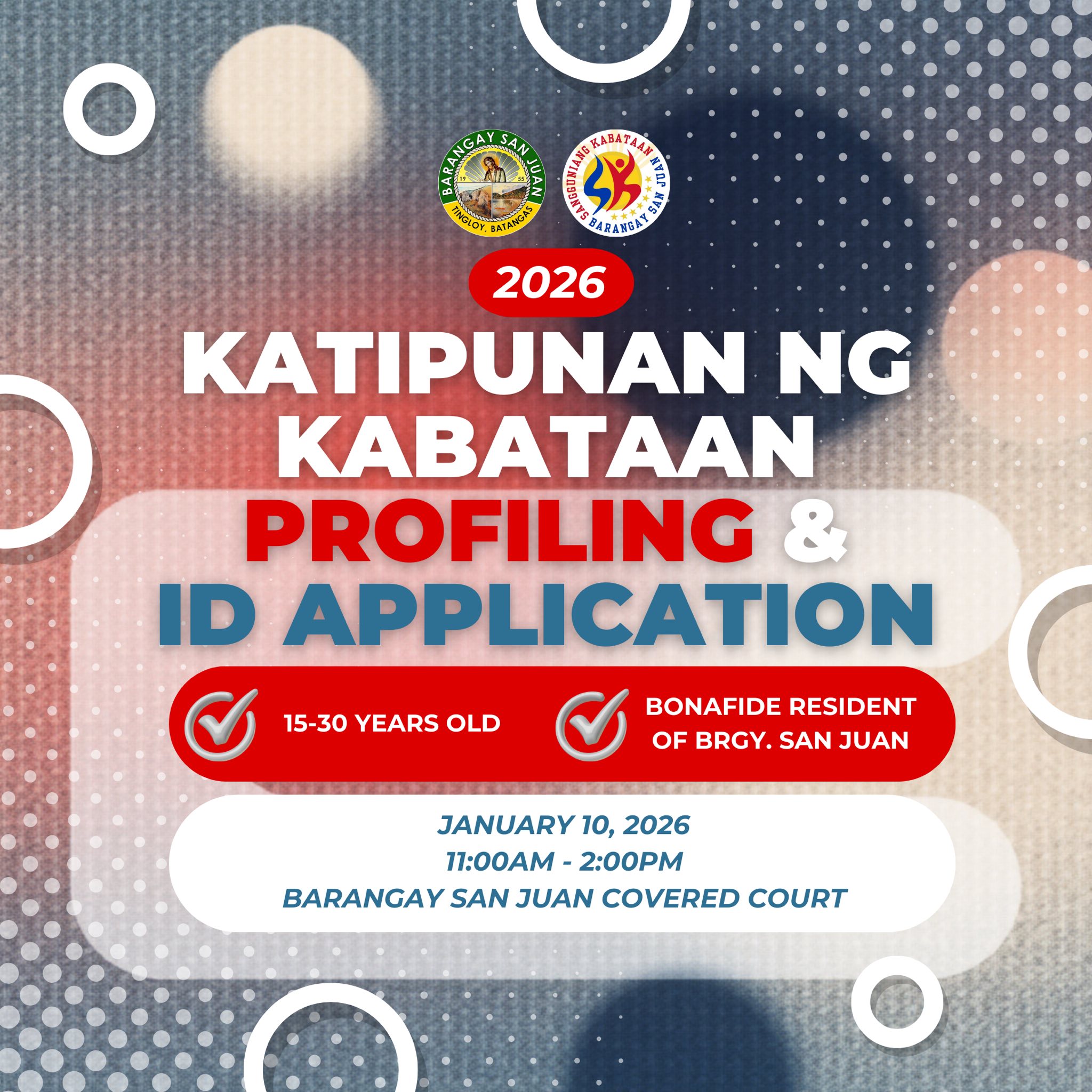 📢 KK PROFILING... - Sangguniang Kabataan ng Brgy. San Juan | Facebook