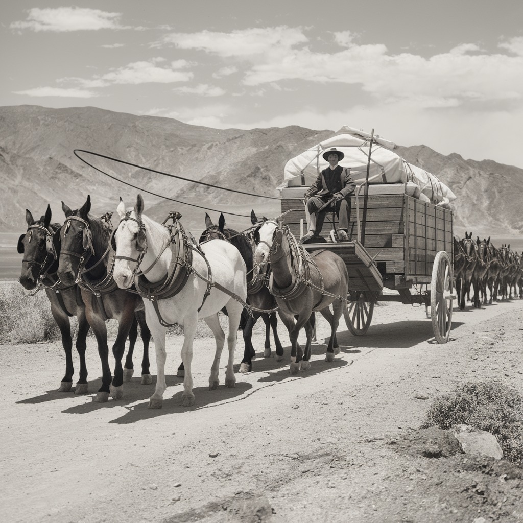 Rick Edney is training mules to pull several wagons to recreate