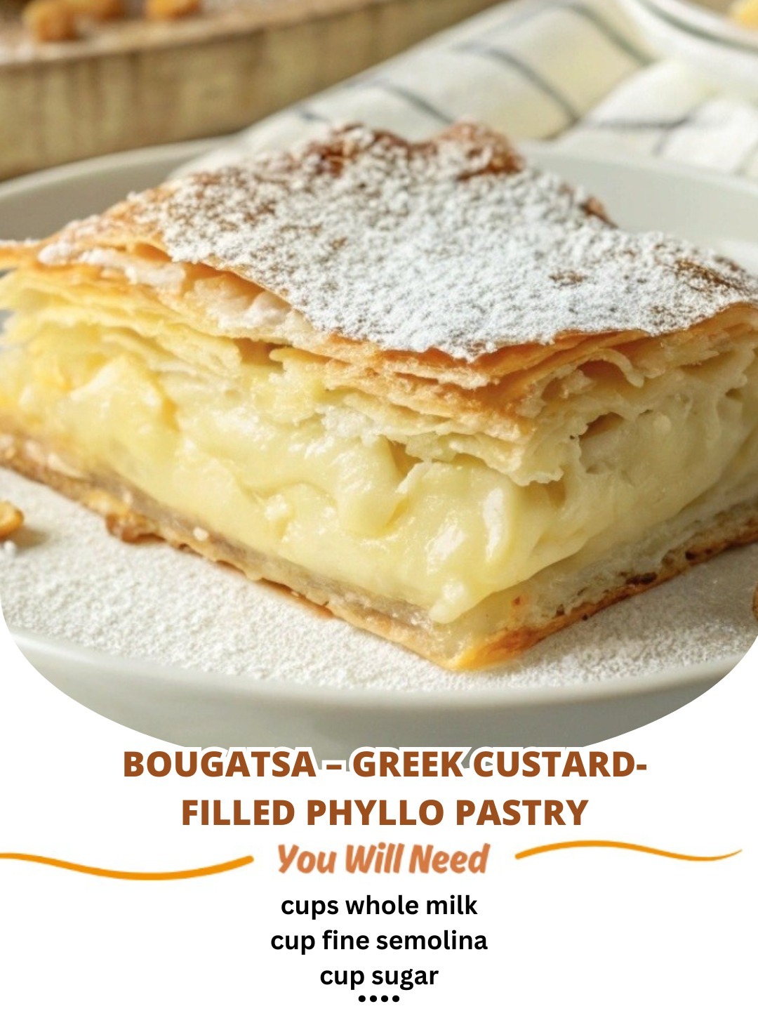 𝑫𝒊𝒇𝒇𝒆𝒓𝒆𝒏𝒕 - 🇬🇷 Bougatsa – Greek Custard-Filled Phyllo Pastry 🧺 ...