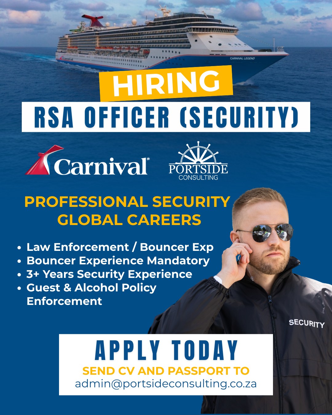 🚨 NOW HIRING – CARNIVAL... - Portside Consulting Pty Ltd | Facebook