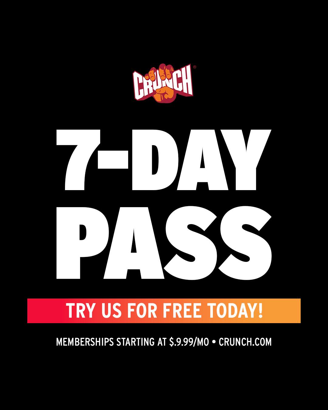 Crunch - Start Feb strong: NEVER too late—jump in. 7 DAYS FREE w ...