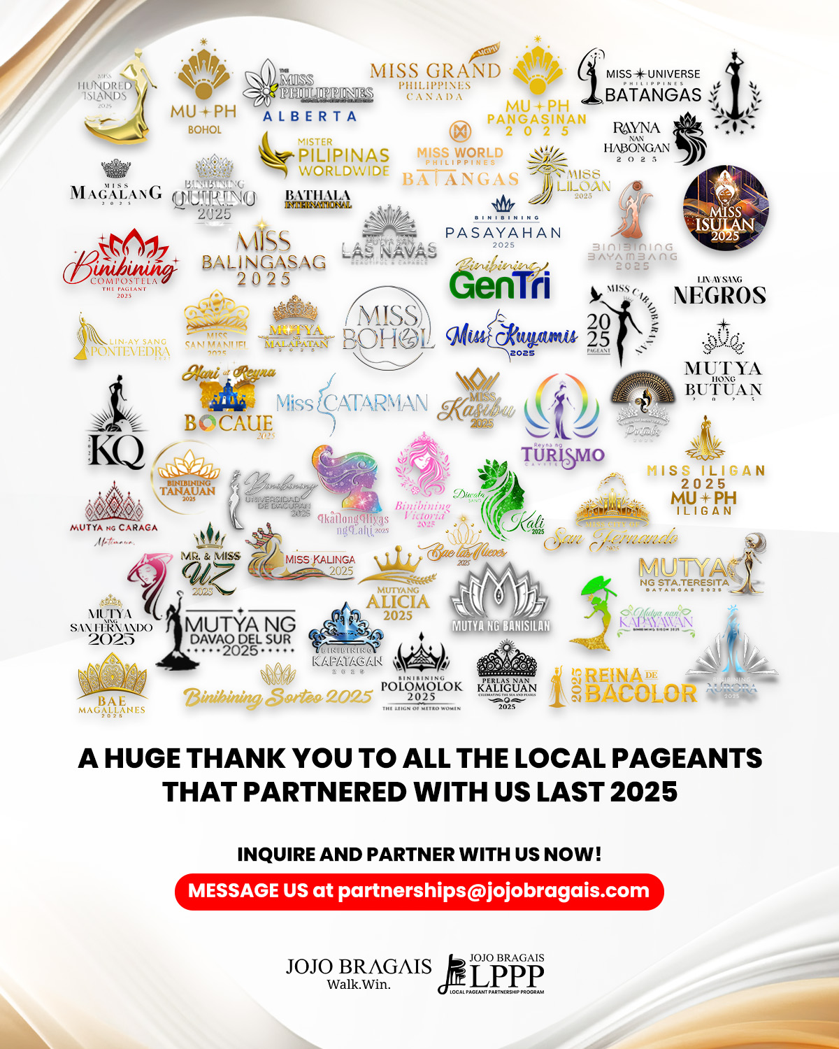 JOJO - A huge THANK YOU to all the local pageants who partnered with us ...
