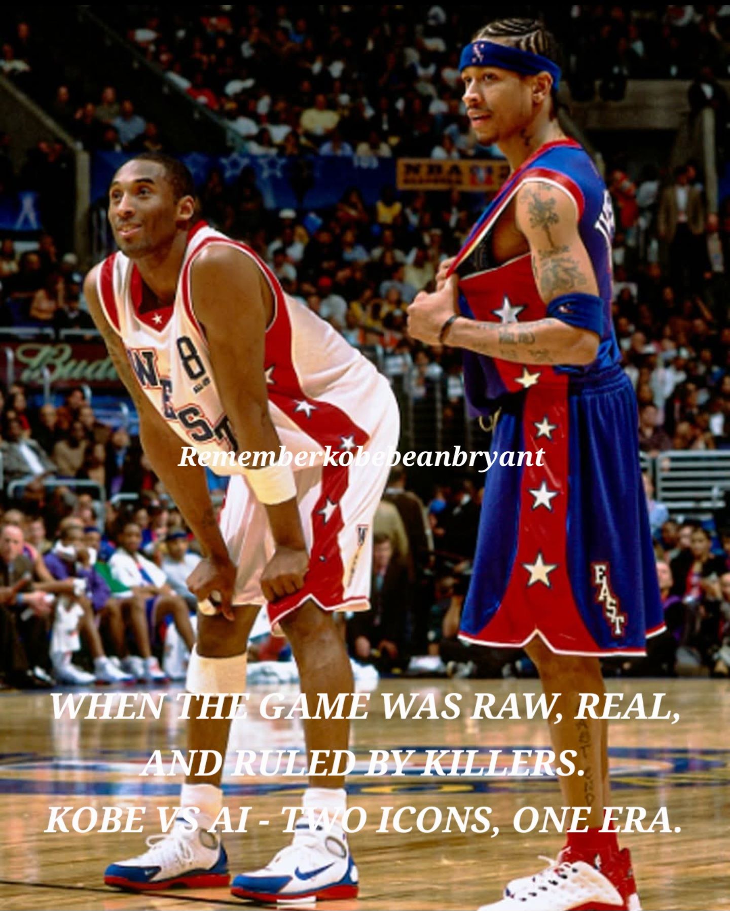 Kobe Bryant and Allen Iverson2004 NBA All Star Game🏀📸 #NBA