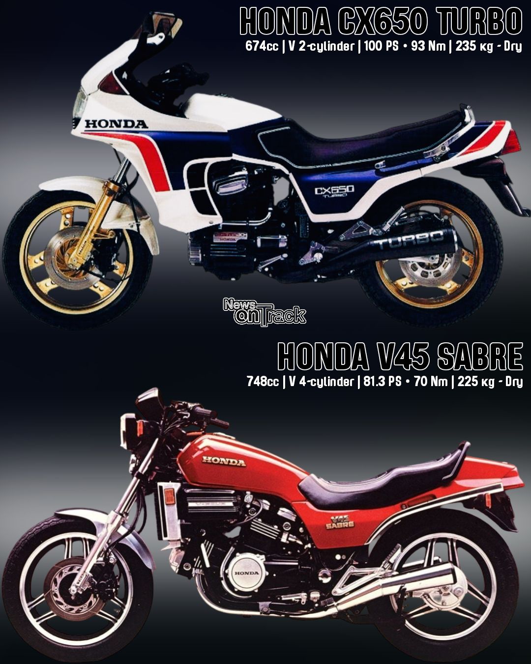 The 1983 Honda CX650 Turbo and V45 Sabre represent a thrilling era