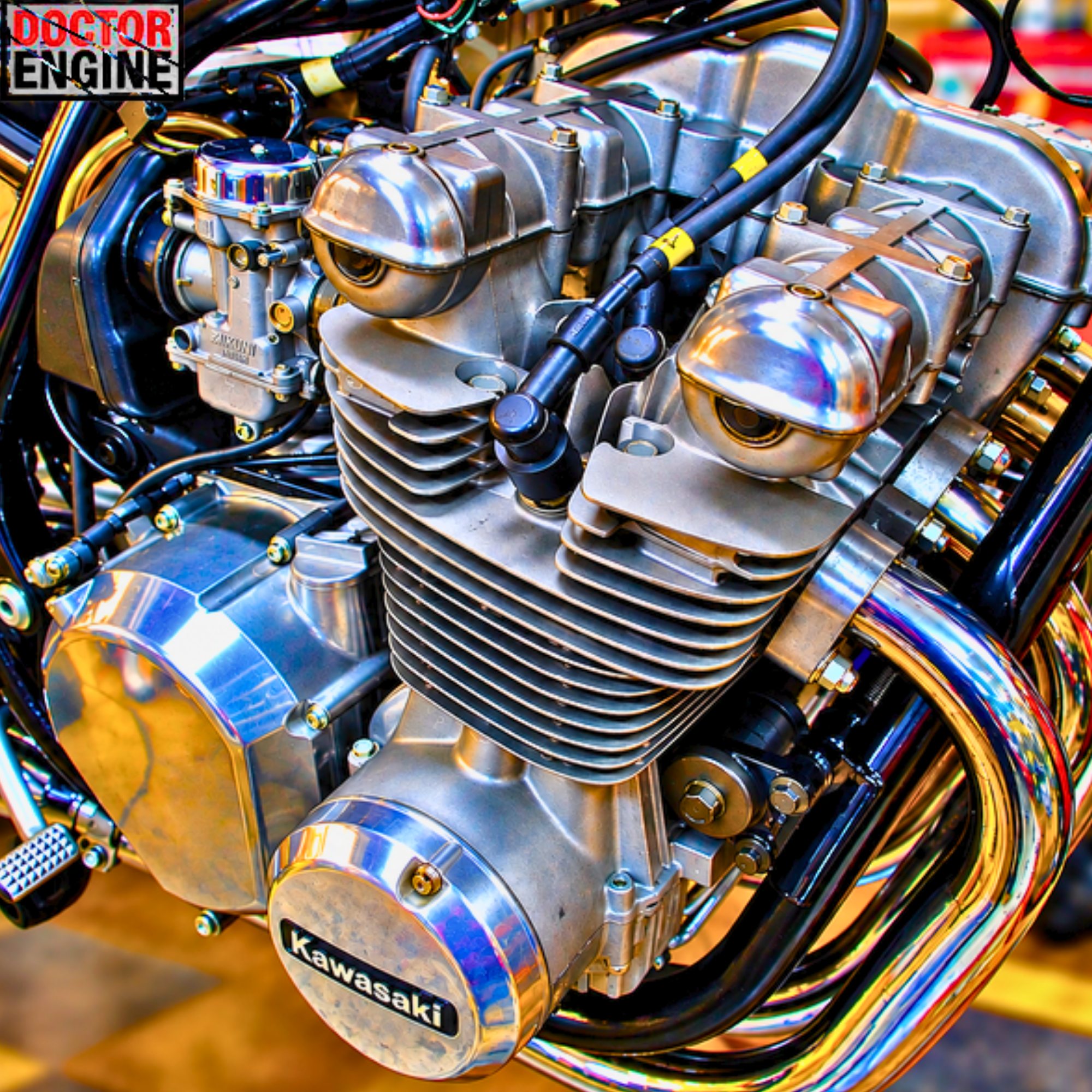 The 1991 Kawasaki ZR750 Zephyr engine is a beautiful example of
