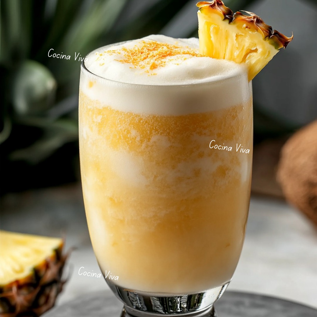 Cocina - Bebida cremosa de piña espumosa 🍍🤍 Ingredientes Piña natural ...