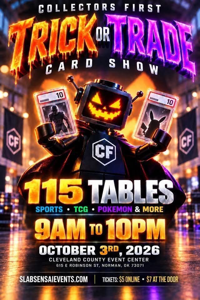 Collectors First Trick or Trade Card Show this Saturday in Norman, OK