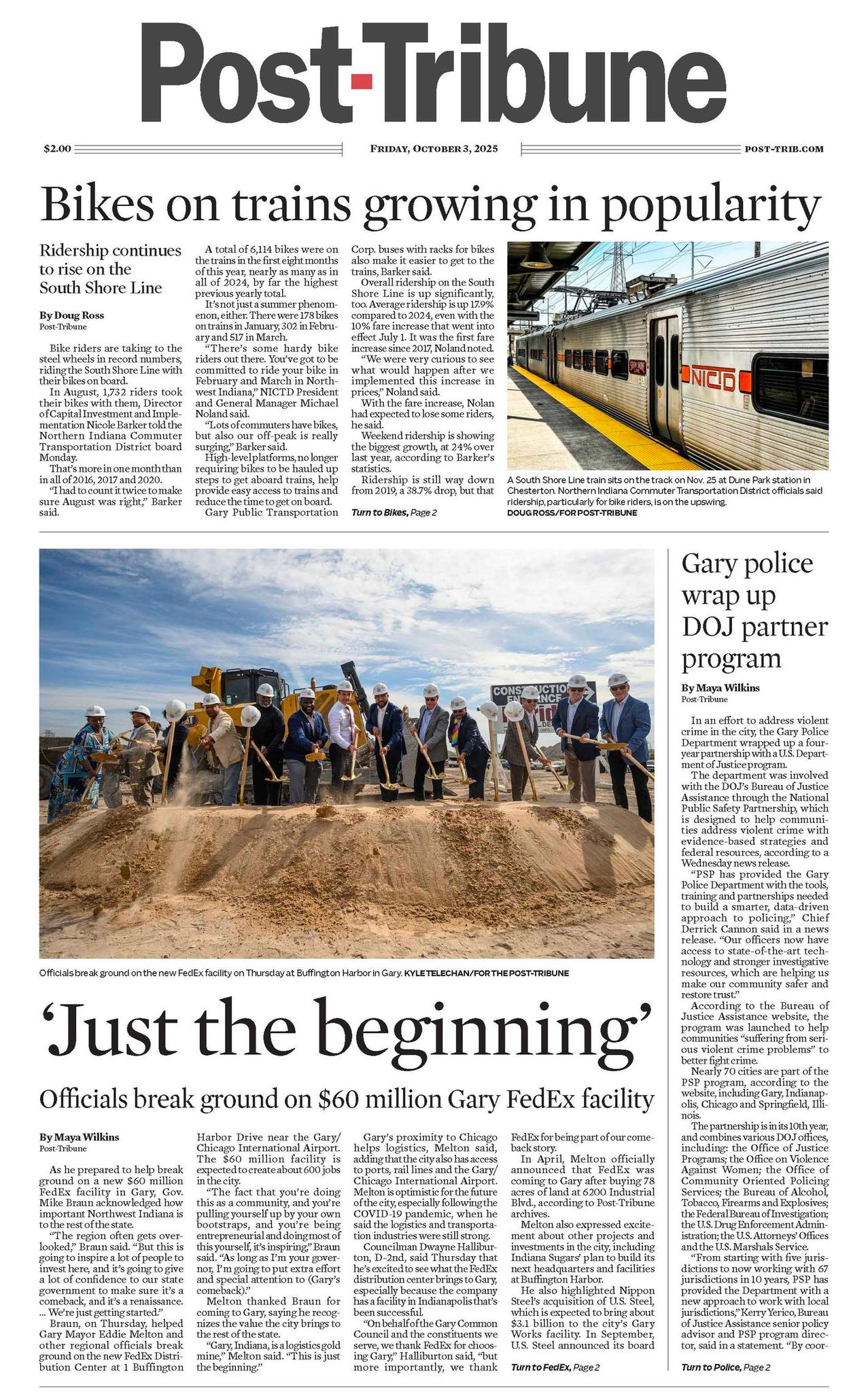 Gary makes Front Page headlines... - City of Gary Government | Facebook