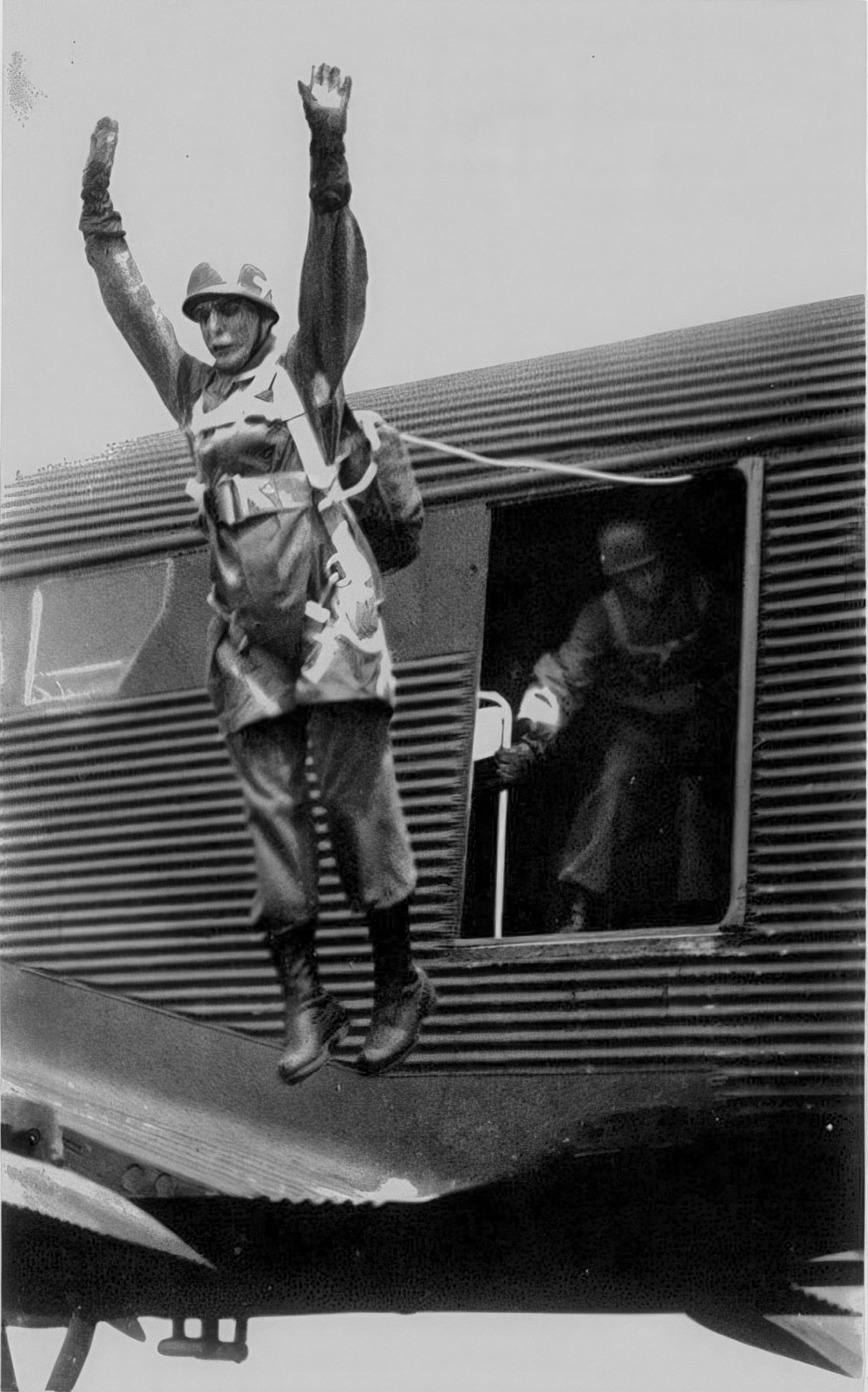 Junkers Ju 52 and German paratroopers (Fallschirmjäger).