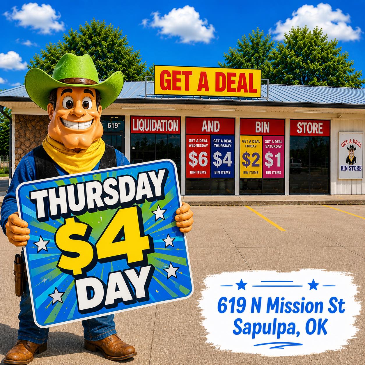 完売品 WAREHOUSE lot2216 NEW DEAL Get a Deal Bin Store sale on Thursday in Sapulpa, OK