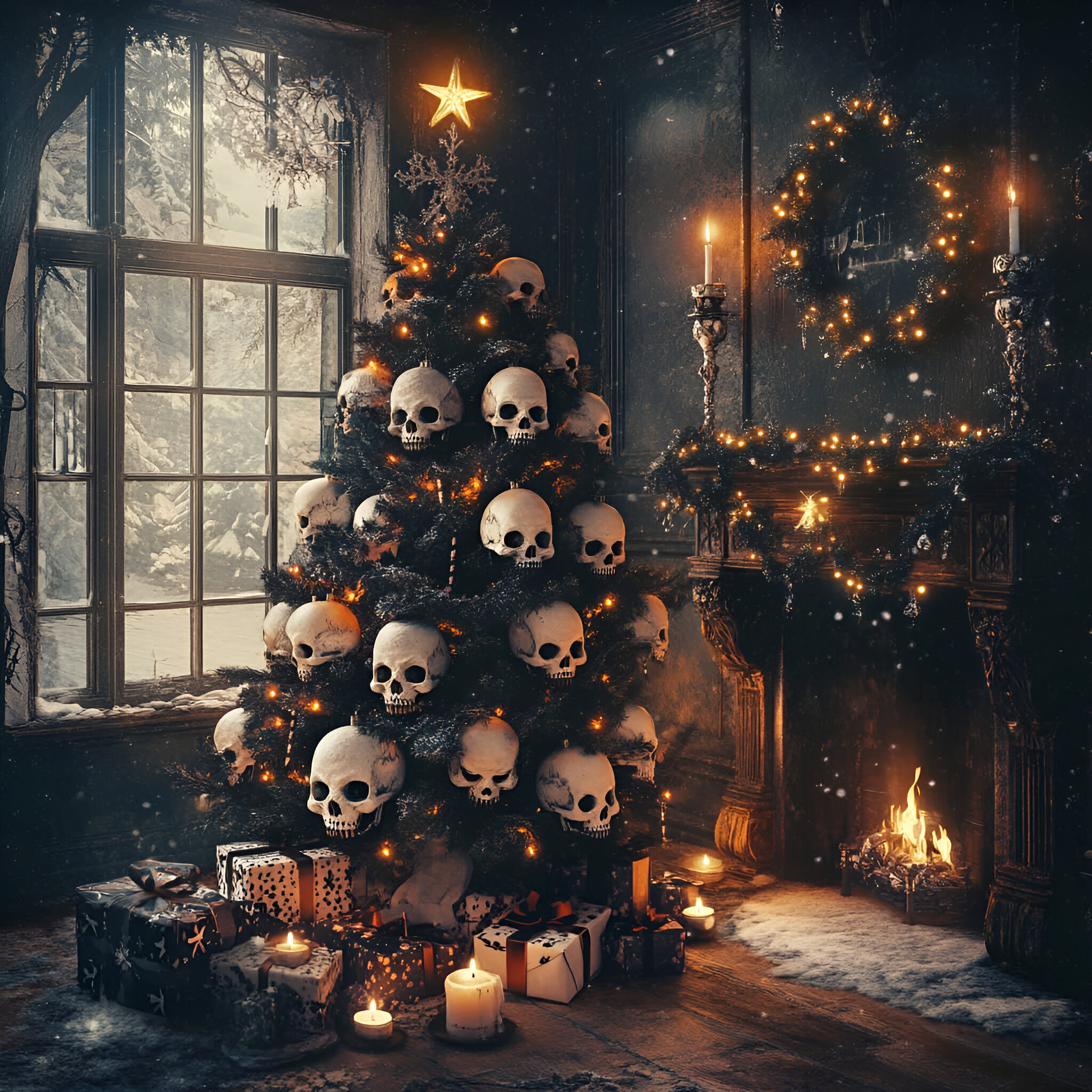 Love - Transforming holiday tradition into a gothic dream, this black