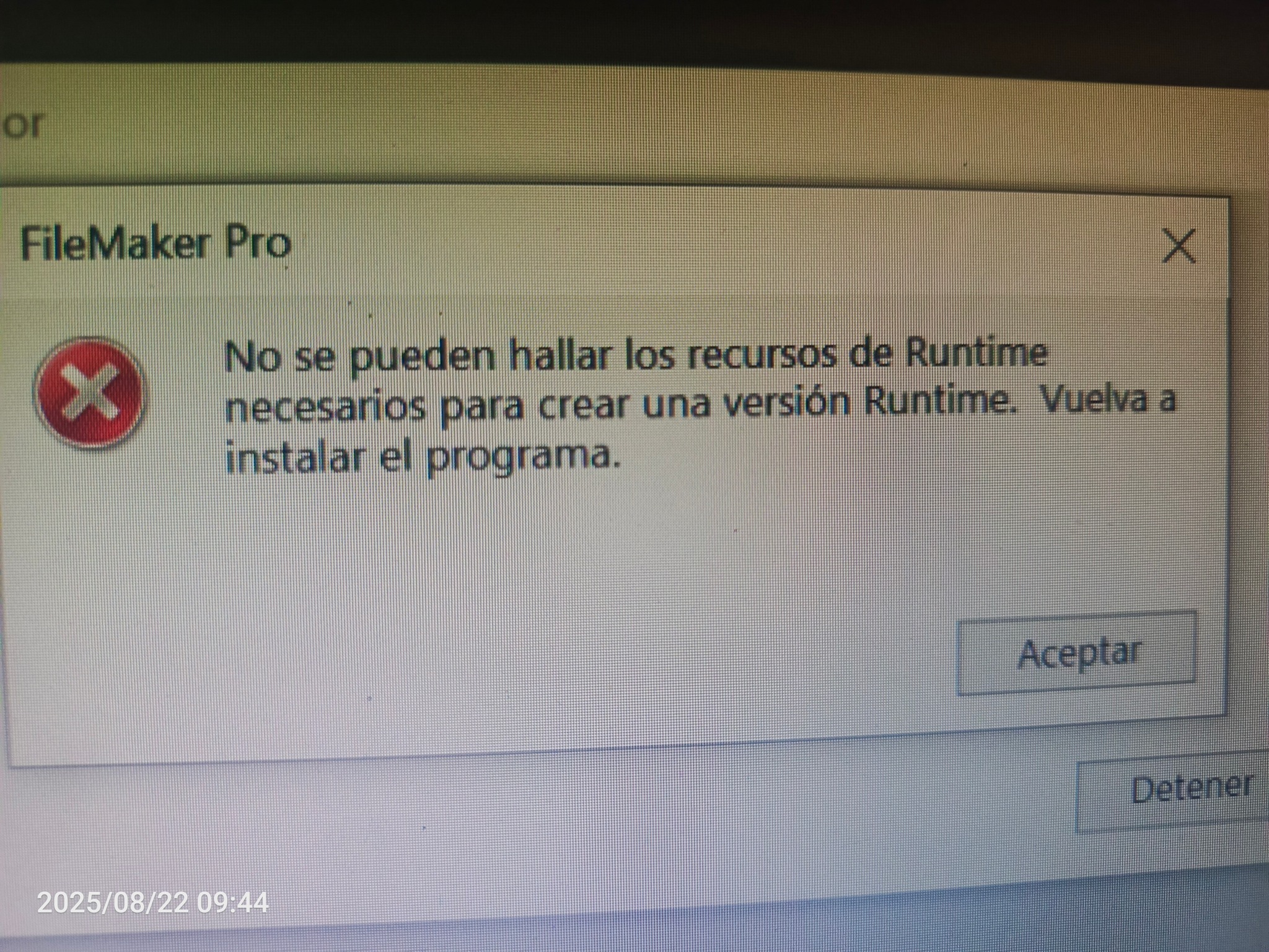 FileMaker Pro Tips | Alguien que me ayude a solucionar este error por ...
