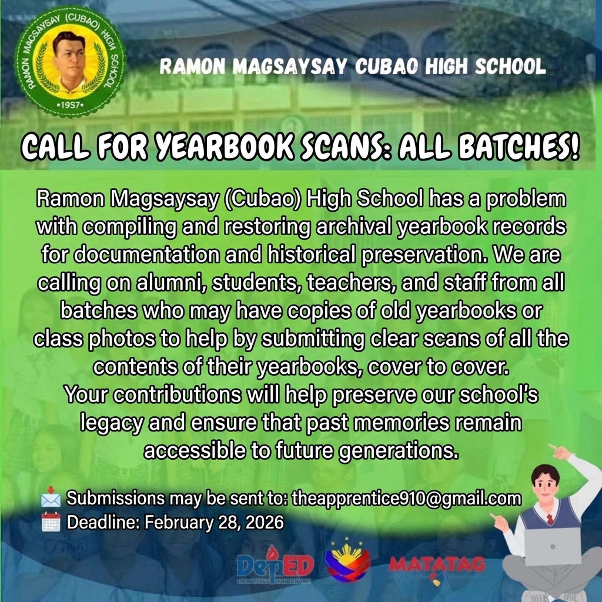 Ramon Magsaysay (Cubao) High School Alumni | **CALL FOR YEARBOOK SCANS ...