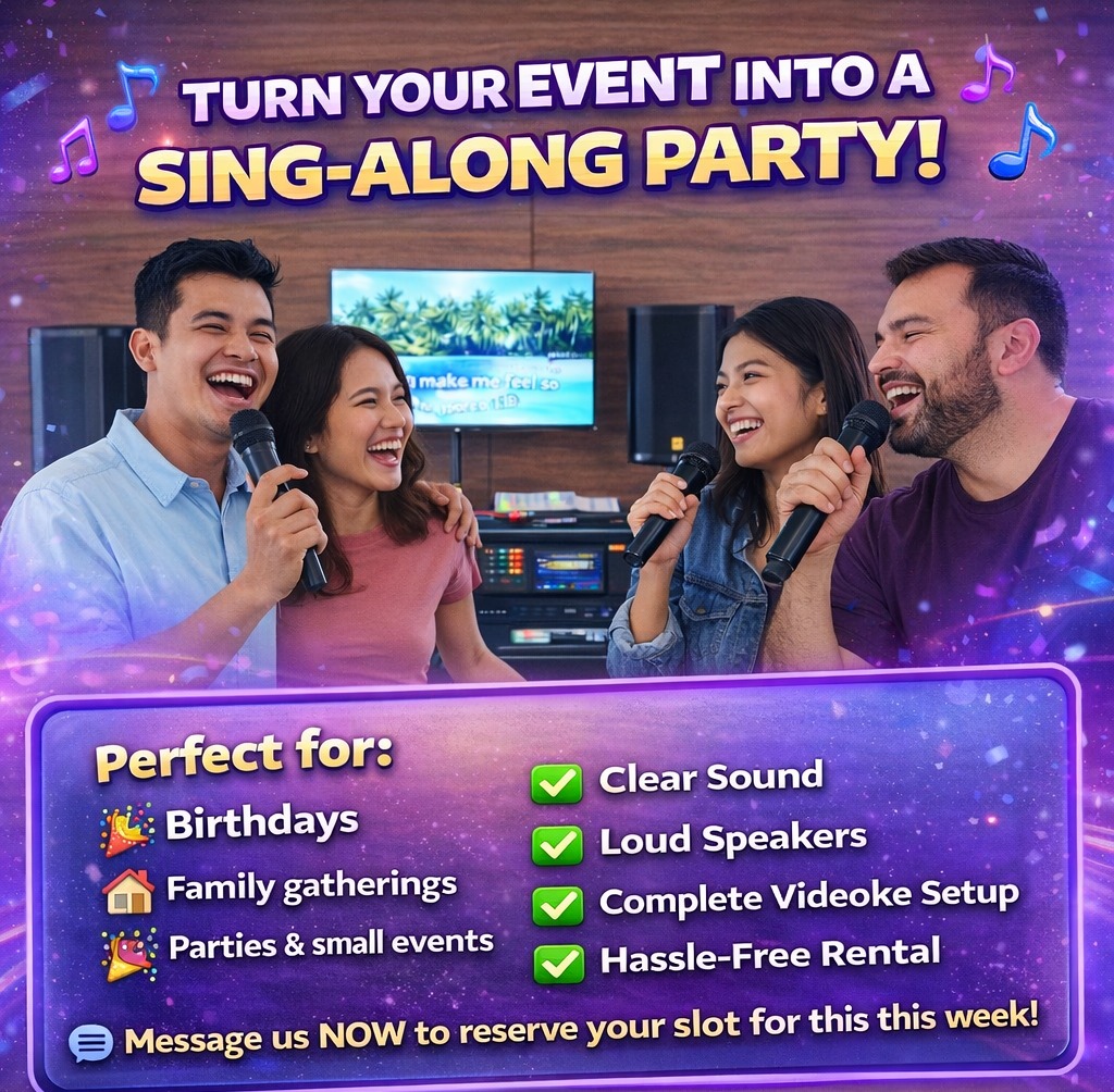 🎶 TURN YOUR EVENT INTO A SING-ALONG... - JK's Videoke Rentals | Facebook