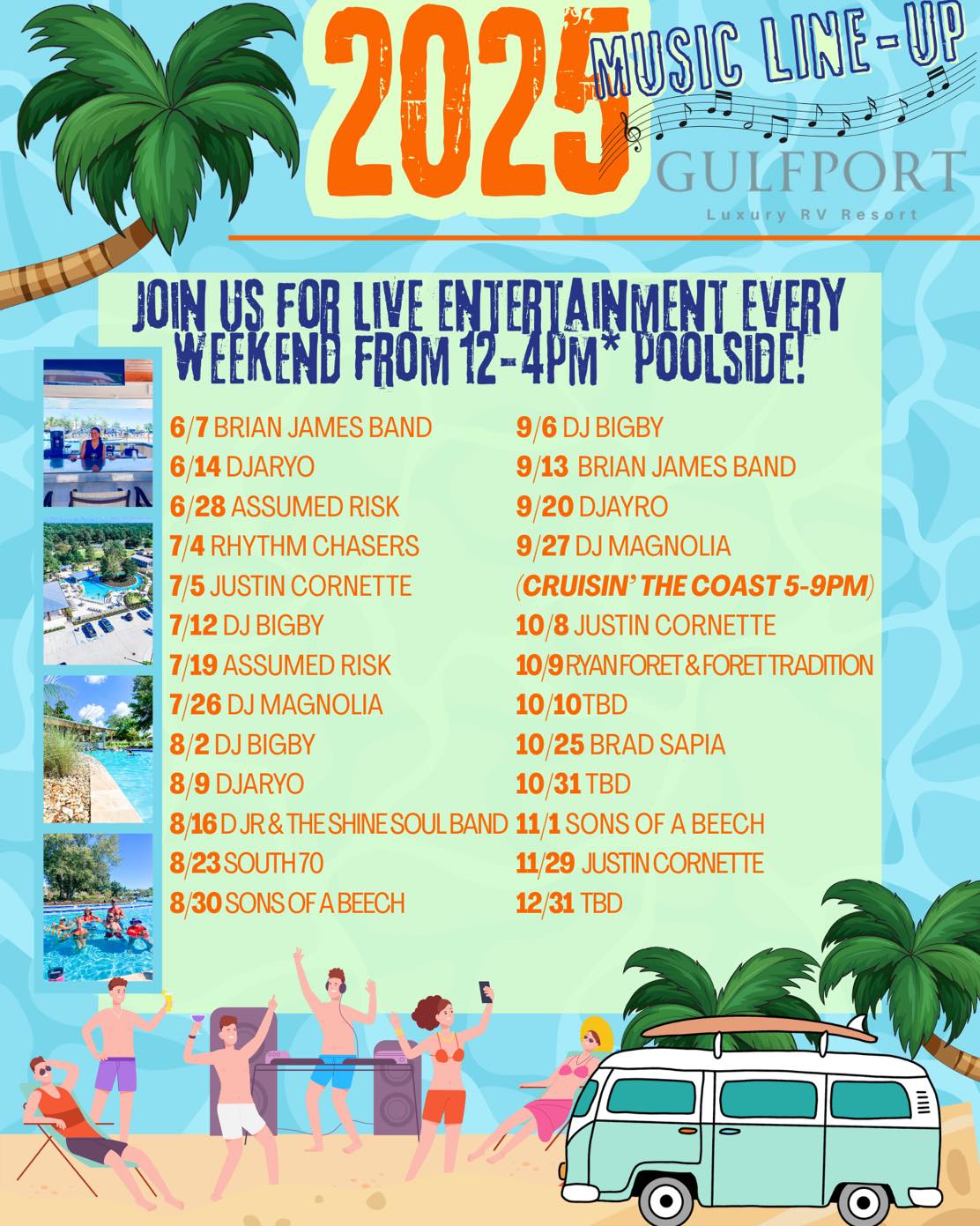 Gulfport - 🎶☀️ 2025 POOLSIDE MUSIC LINEUP IS HERE! 🎉💦 Get ready to soak ...