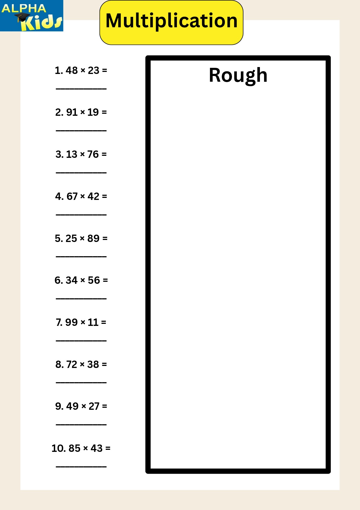 Math worksheet... - Alpha kids :worksheets and activities | Facebook