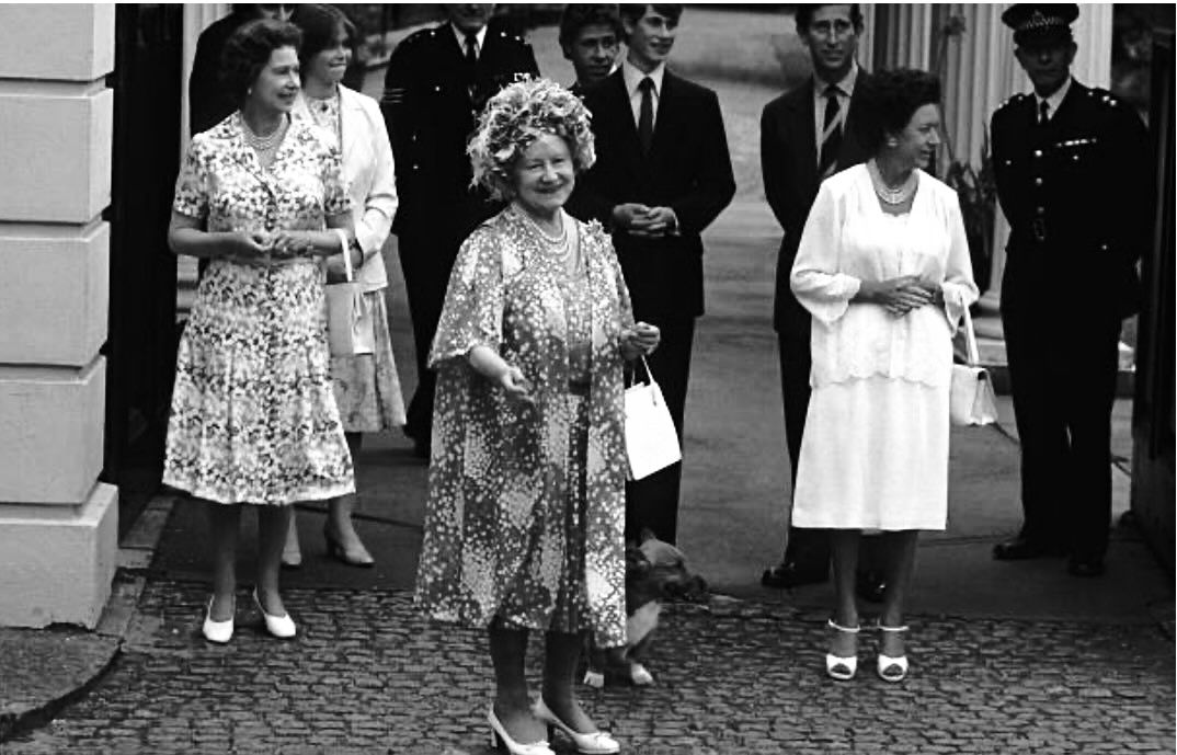 A rare 1980 photograph of Queen Elizabeth, the Queen Mother
