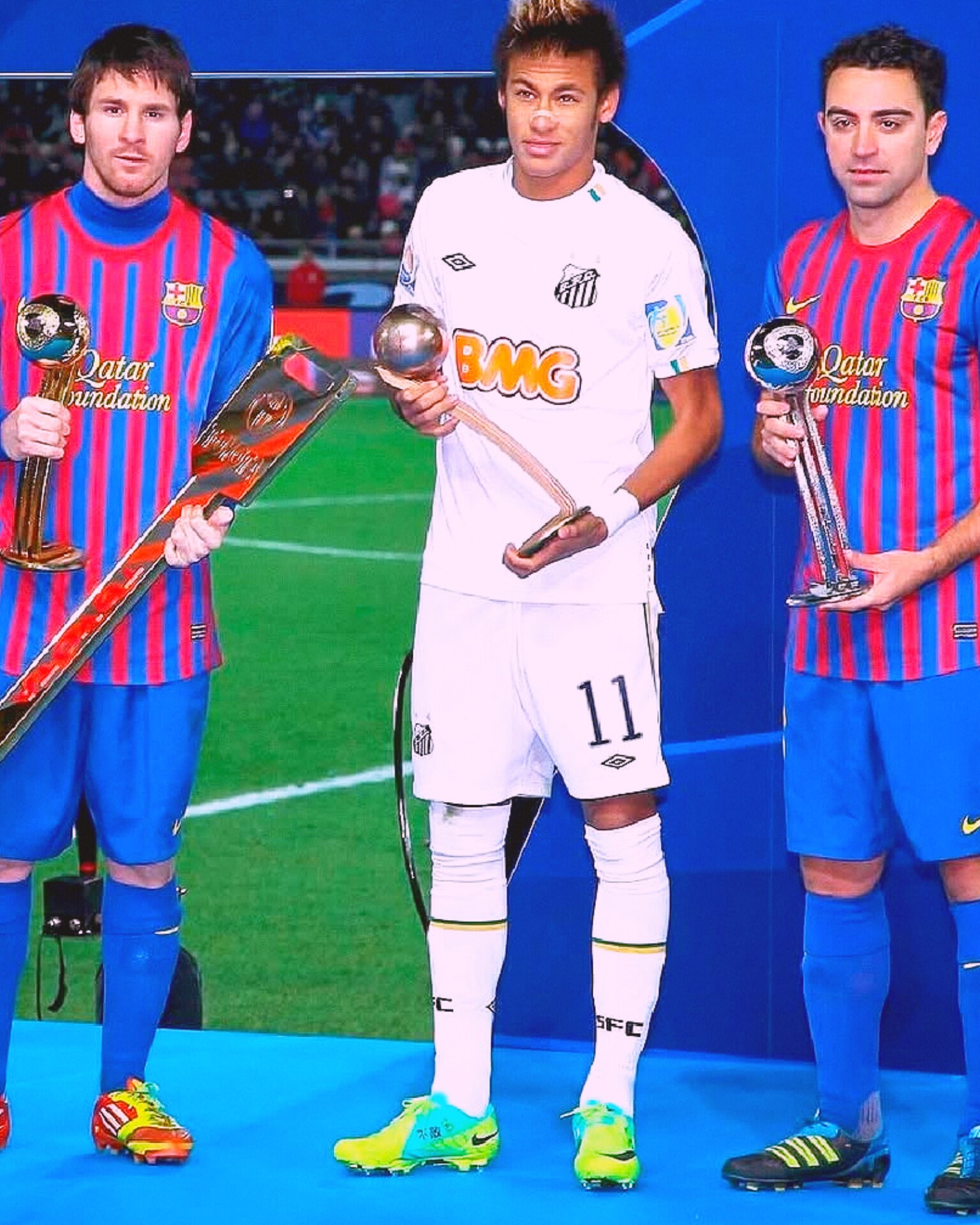 FIFA Club World Cup 2011 award winners. A 19-year-old Neymar