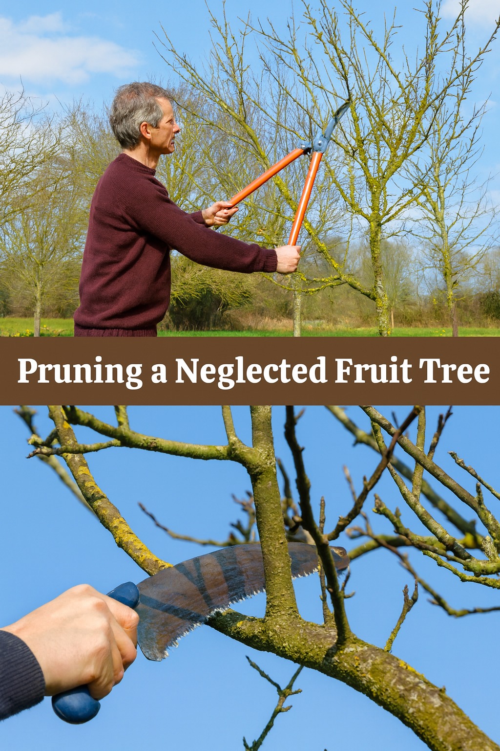 Green - 🍎 ️ How to Prune a Neglected Fruit Tree Bring Back a Balanced ...
