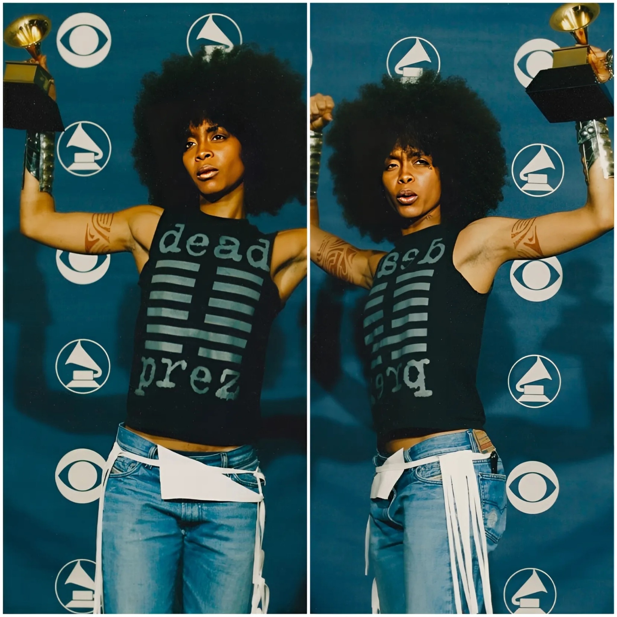 ErykahBadu and her sister #Nayrok for GAP (2001)