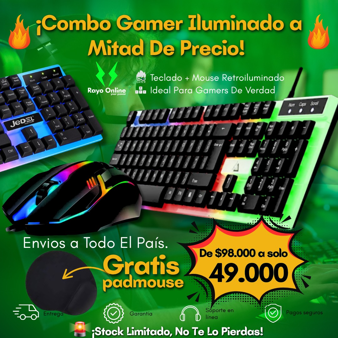 Rayo - 🎉 ¡Combo Teclado + Mouse que lo tiene TODO! 🎉 ¿Buscas calidad ...