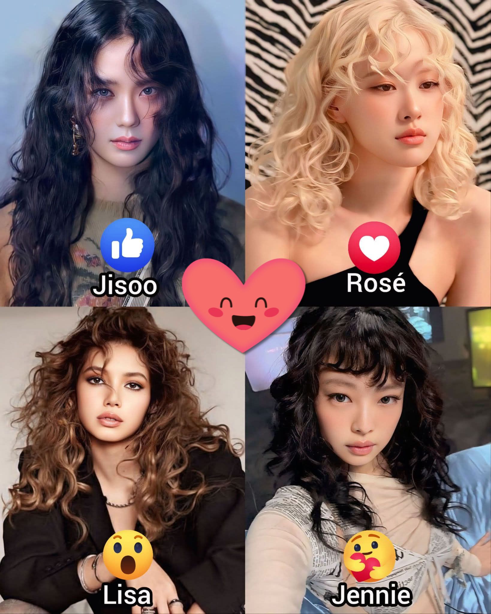 Blackpink Messy Curly 🎀 . . . #LISA #JENNIE #ROSÉ #JISOO